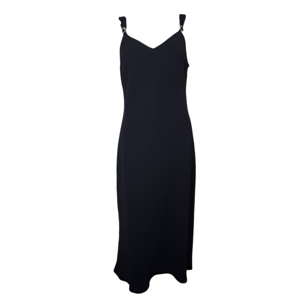 Evan Picone Dress Womens Size 12 Solid All Black Jeweled Cocktail Party‎ Formal